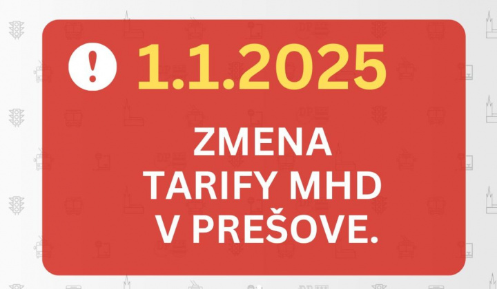 Fotka - Zmena tarify v MHD Prešov od 1.1.2025
