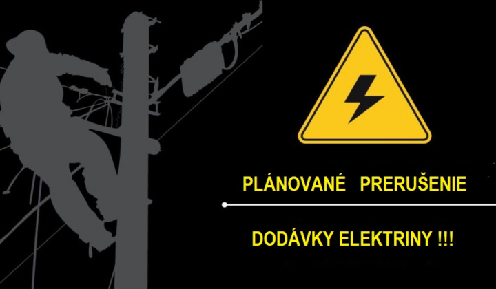 Fotka - Oznámenie o prerušení distribúcie elektriny